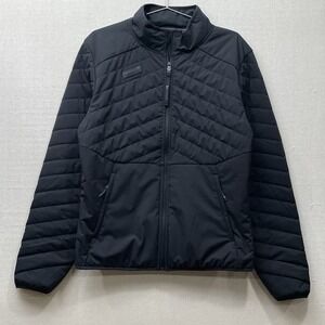 Legends Nuch Puffer Jacket Quilted Full Zip Black Athletic Athleisure Mens Med